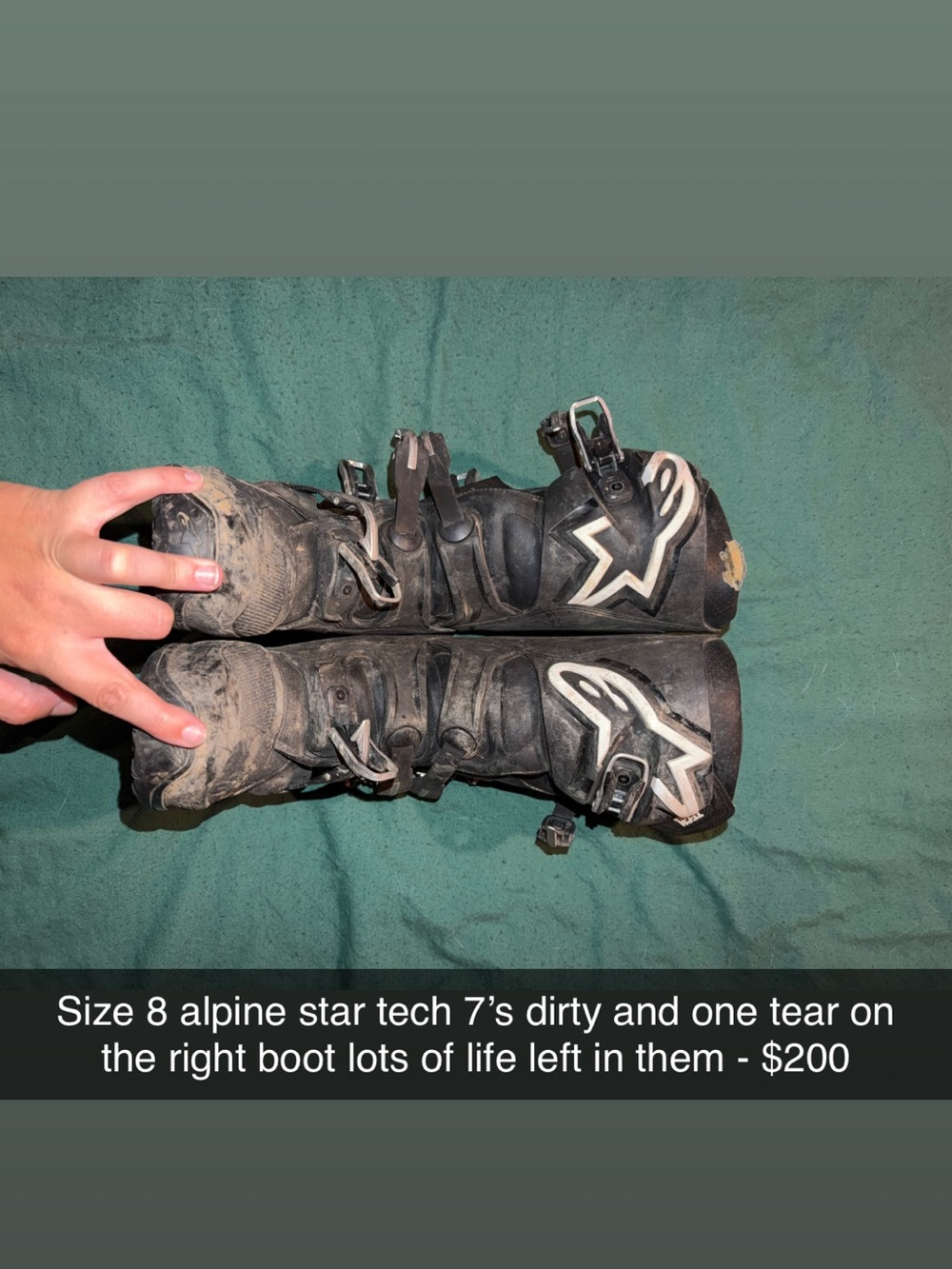 Alpinestars Black Motocross Boots